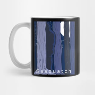 Sasquatch (Bigfoot) Hides in the Trees Artwork Mug